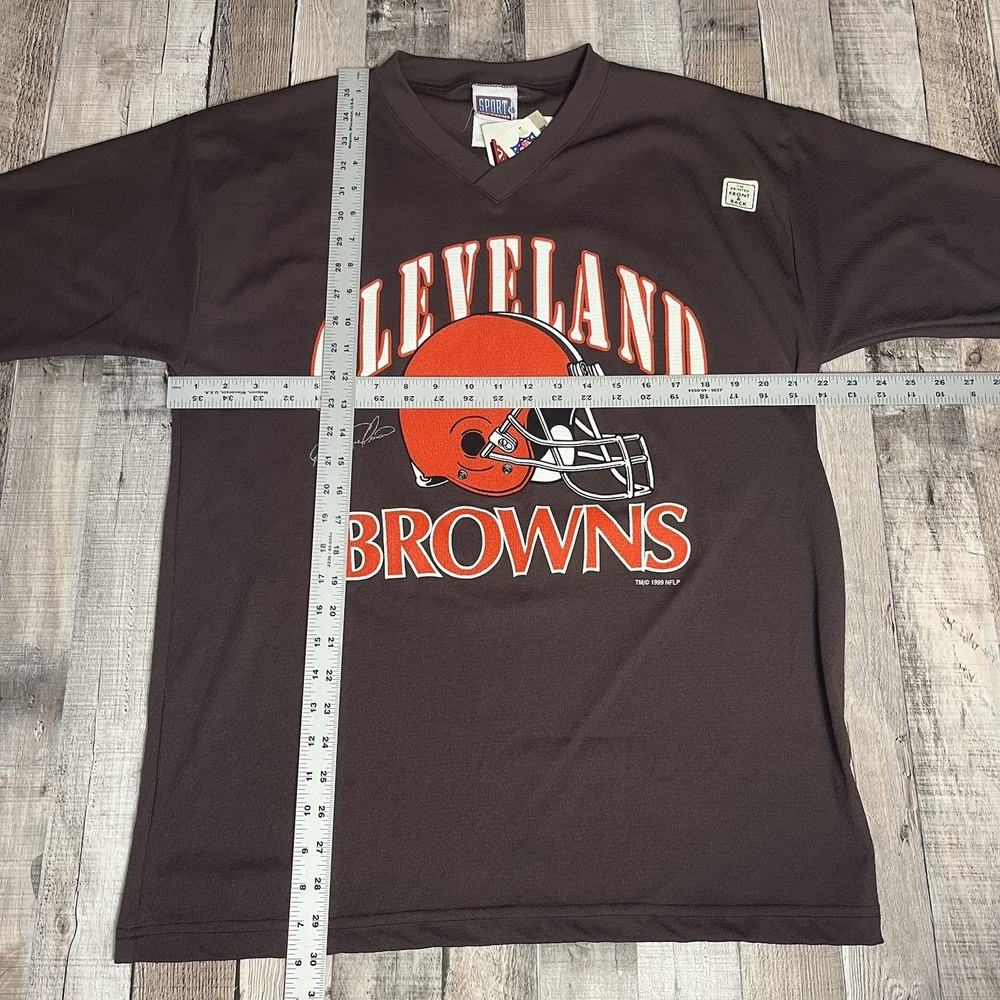 Cleveland Browns Jersey Men's Large Brown 90s 1999 NFL football Deadstock - Picture 6 of 9